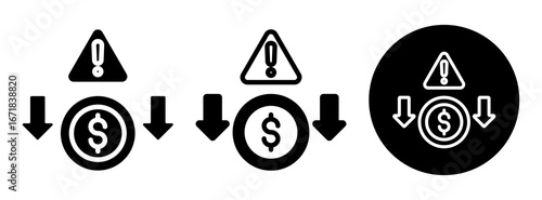 Bankruptcy Icon Collection Glyph & Mixed Style