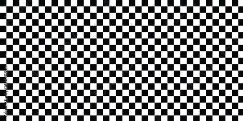 Vector abstract geometric wavy chessboard background. Black and white wavy checkered pattern with a modern distorted effect. Psychedelic twisted checkerboard in a retro groovy style. Checkered pattern