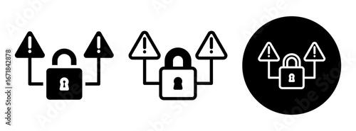 Danger Icon Collection Glyph & Mixed Style