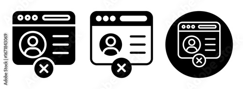 Blacklist Icon Collection Glyph & Mixed Style