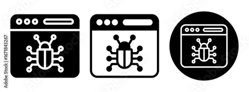 Web Crawler Icon Collection Glyph & Mixed Style
