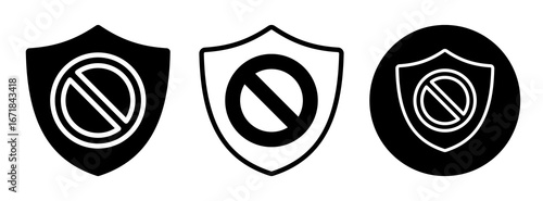 Blocking Icon Collection Glyph & Mixed Style