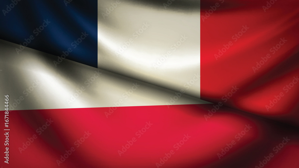 Naklejka premium poland and france flag fusion design