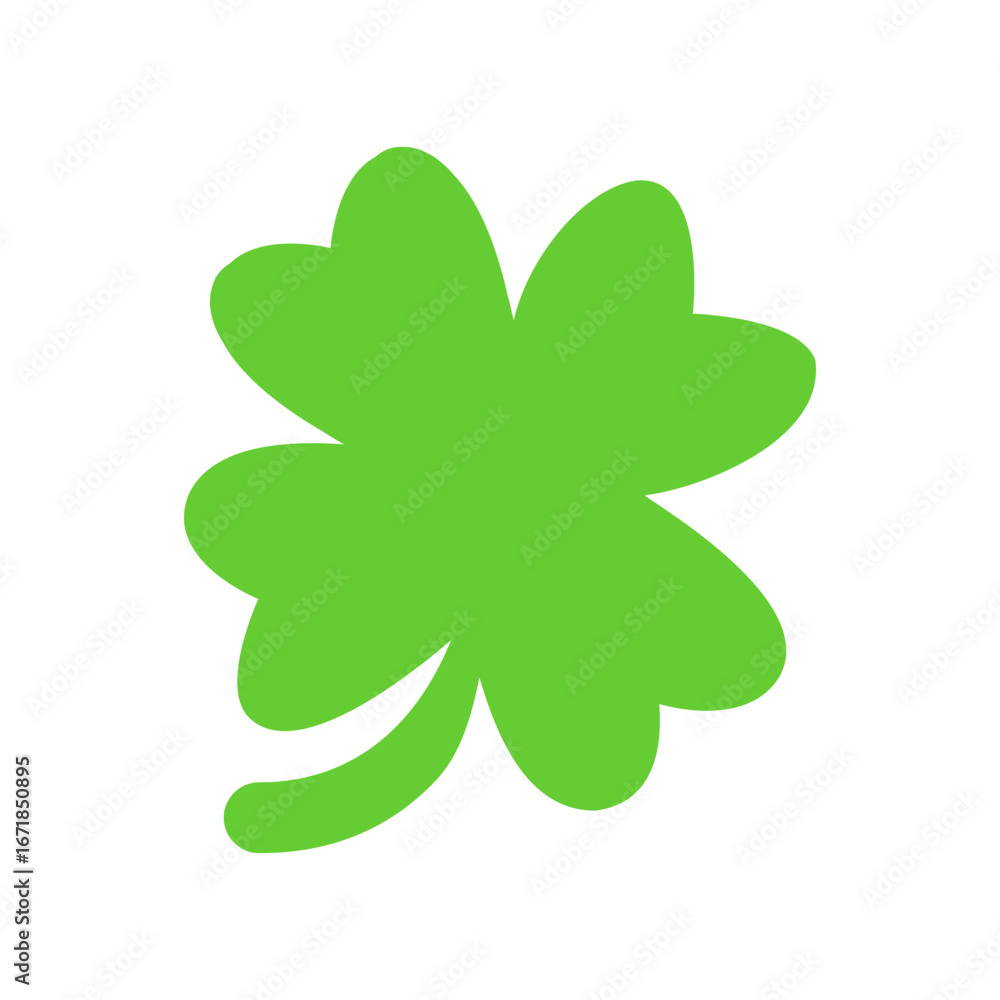 Green clover silhouette icon – four-leaf shape symbol of good fortune, suitable for St. Patrick’s Day illustrations, logos, and creative design projects. Green clover silhouette icon – four-leaf shape symbol of good fortune, suitable for St. Patrick’s Day illustrations, logos, and creative design projects.