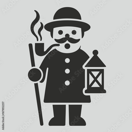 Traditional German smoking man figurine