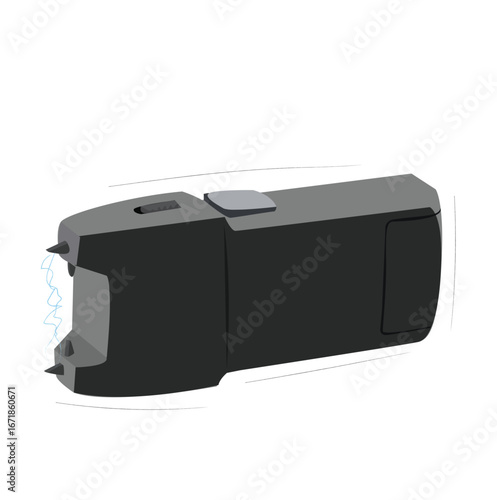 Stun Gun. Cartoon stun gun. Protection symbol. 