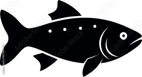 realistic trout fish with detailed scales