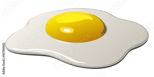 A realistic image of two sunny-side-up eggs cooking in a black cast iron skillet. The eggs have bright yellow-orange yolks and set white edges, sprinkled lightly with black pepper. The skillet sits on