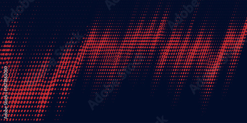 Red halftone dots blue color pattern gradient grunge texture background. Dot pop art comic sport style vector illustration.