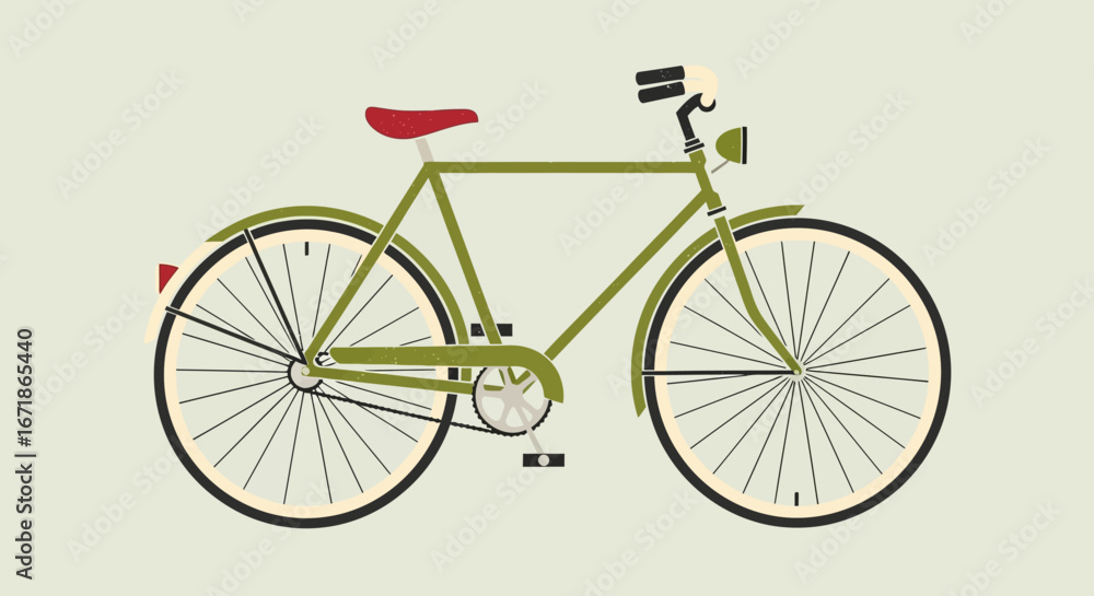 Fototapeta premium vintage bicycle vector illustration