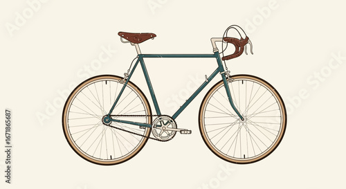 vintage bicycle vector illustration