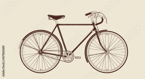 vintage bicycle vector illustration