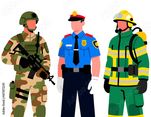 First Responders United: Soldier, Cop, Firefighter in Action