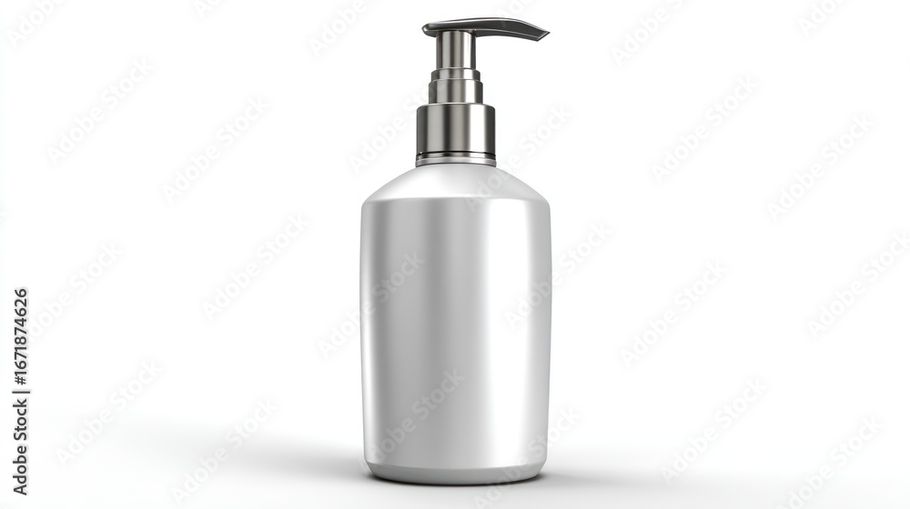 Fototapeta premium 3D depiction of a lightweight emulsion bottle with pump