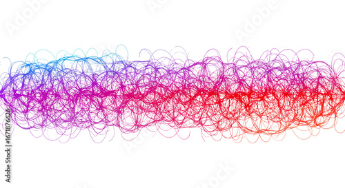 Colorful abstract linear wave pattern with gradient scribbles