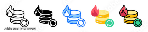 Disaster Recovery icon Multi Style Vector Illustration