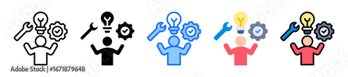 Capability Management icon Multi Style Vector Illustration