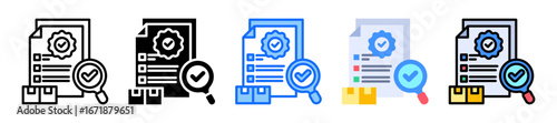 Quality Control icon Multi Style Vector Illustration