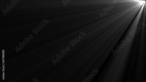 Diagonal Light Rays Shining Upwards from the Bottom Right Corner Against a Dark Background beam shine