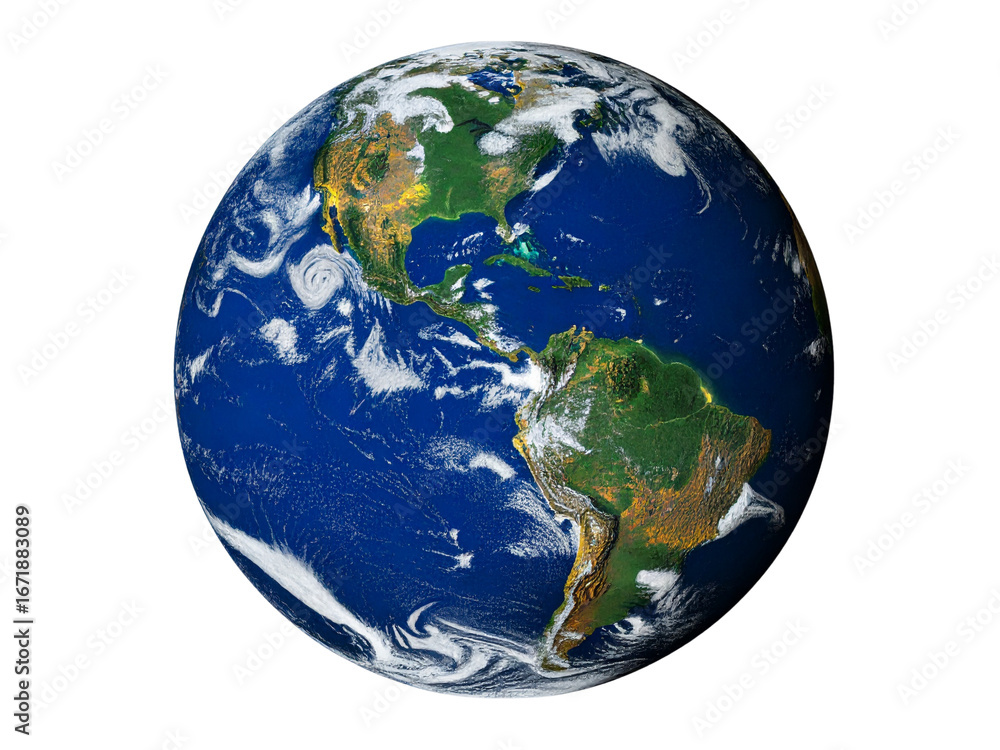 Fototapeta premium earth globe on white background