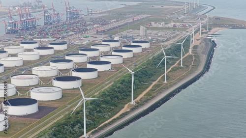 Energy storage and LNG transport terminal at Rotterdam port, Netherlands