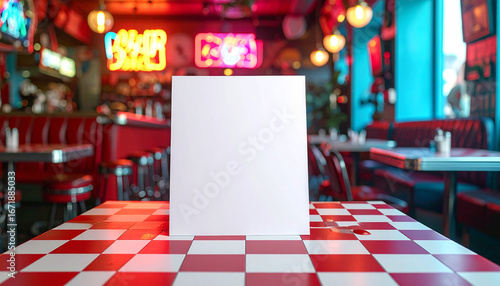 Retro Diner Menu Mockup