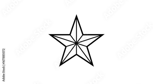 Simple black and white illustration of a eight-pointed star.
