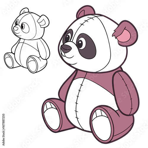 Adorable panda bear toy, a cute and cuddly design