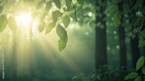 Dappled light filtering through leaves enchanted forest nature photography tranquil environment close-up perspective serenity in nature