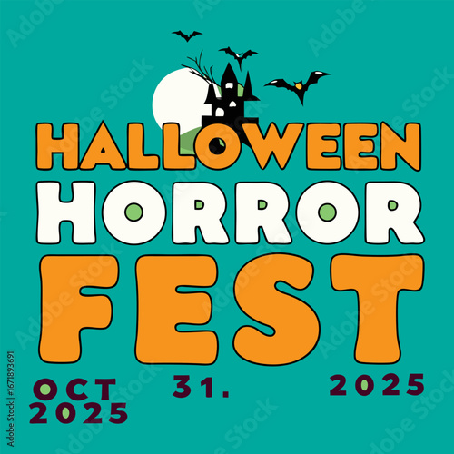 Halloween Fright Night Lettering and Horroor Fest 2025