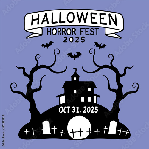 Halloween Fright Night Lettering and Horroor Fest 2025