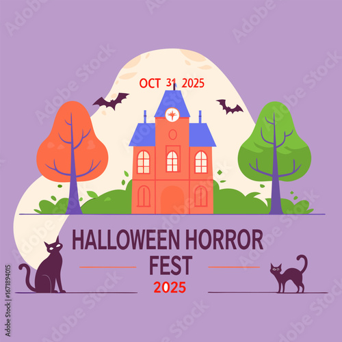Halloween Fright Night Lettering and Horroor Fest 2025