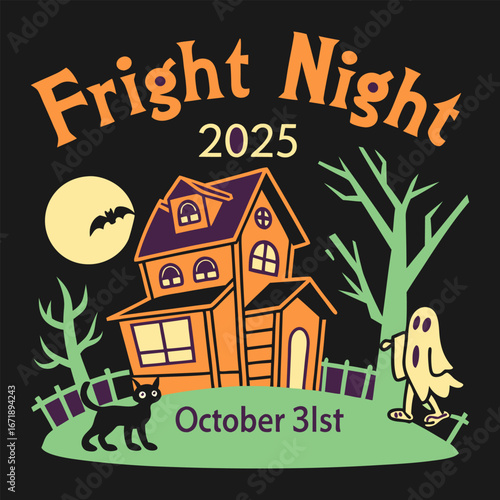 Halloween Fright Night Lettering and Horroor Fest 2025