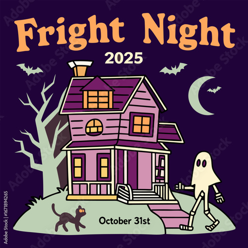 Halloween Fright Night Lettering and Horroor Fest 2025