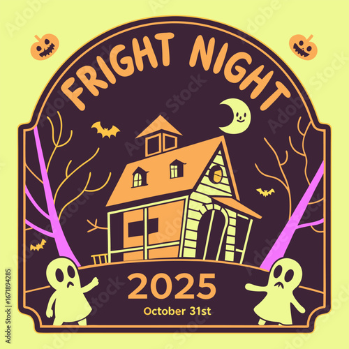 Halloween Fright Night Lettering and Horroor Fest 2025