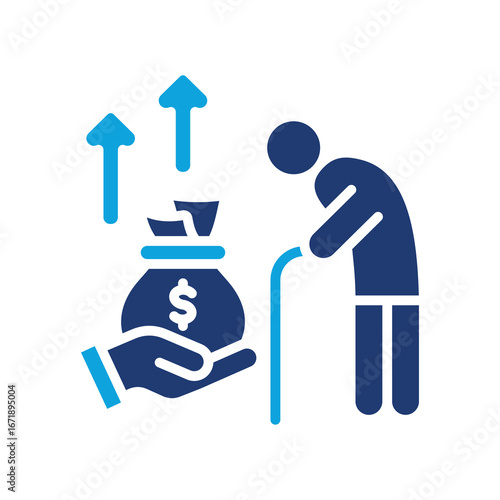 Retirement Fund glyph color icon