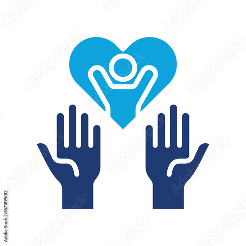 Volunteer Help glyph color icon