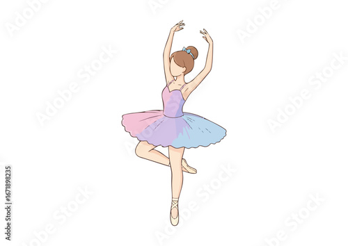 Ballet dancer performing gracefully in a pink tutu