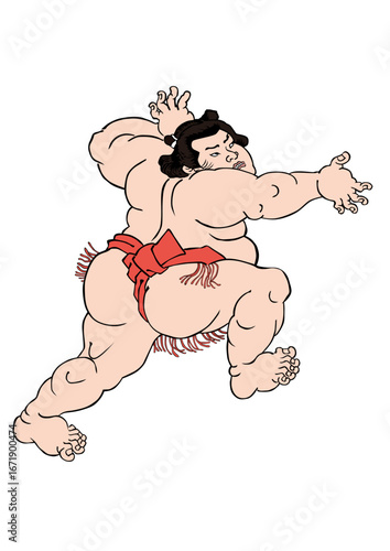 浮世絵　相撲取り　その60