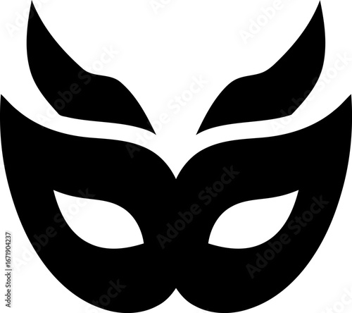 Mysterious masquerade eye mask symbol for parties celebrations secret events and identity concealment