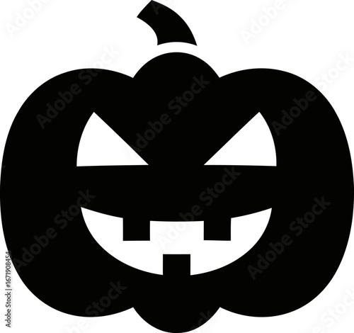 Spooky jack o lantern silhouette for halloween fun and decorations