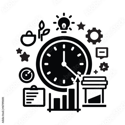 Minimal Business Clock for Time Management