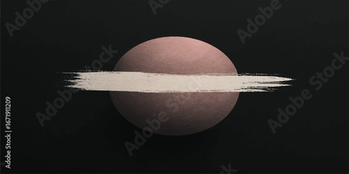 Fresh raw white chicken egg with a whisk and feather on a dark kitchen background