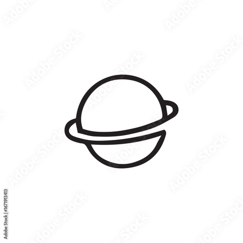 vector illustration of saturn planet