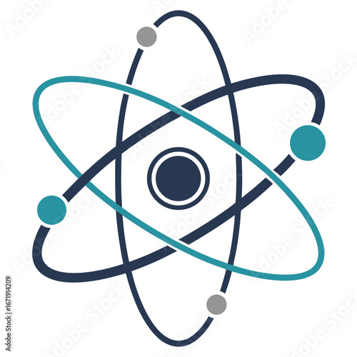 Atom Structure Depiction Suitable for a Science Themed T-shirt Design