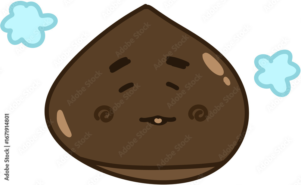 Fototapeta premium illustration of a chestnut