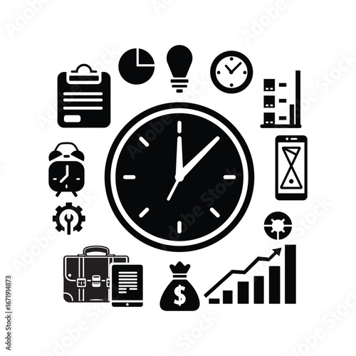 Minimal Business Clock for Time Management
