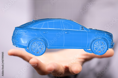 Futuristic car design conce...