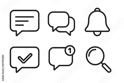 Technology and AI Icon Set, Innovation Linear Icons, Augmented Reality Symbols, Outline Vector Collection, Transparent Background, Modern Digital Design Elements