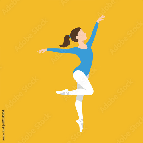 Ballet Dancer Posing on Stage